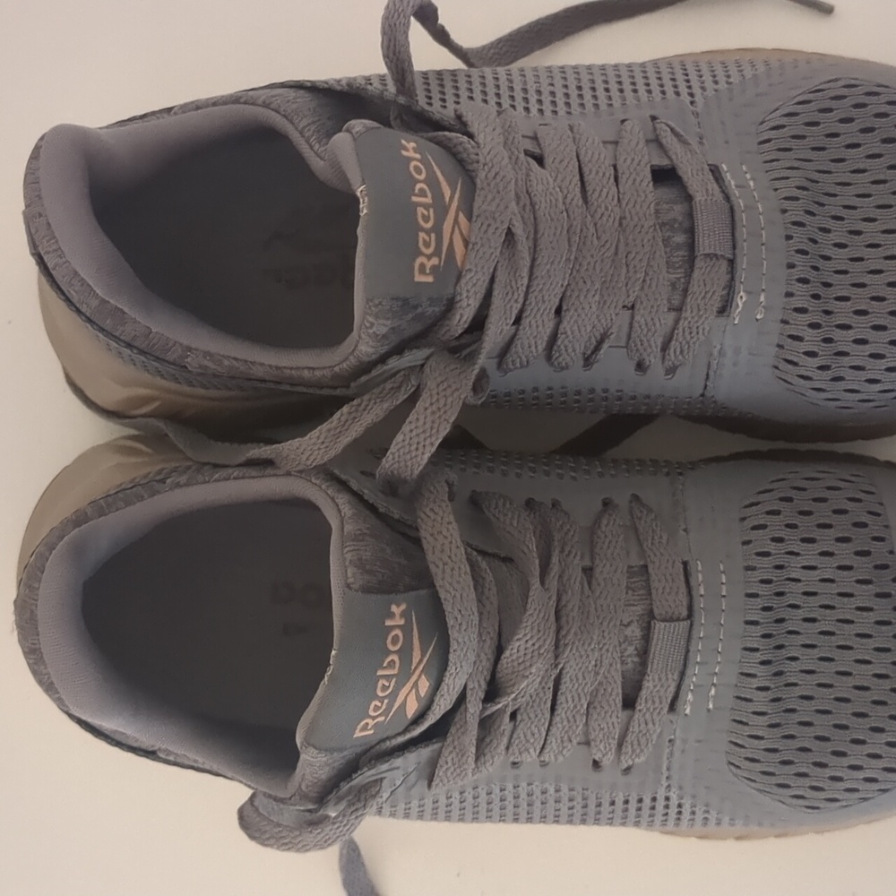 Reebok Light Gray Mesh Sneakers